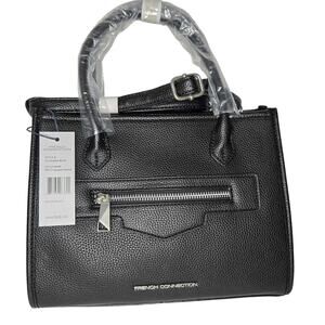 French Connection Fritz Square Satchel NWT Textured